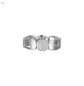Silver Rhodium Plated Band Ring- Size 9
